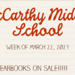 MCCarthy Weekly Bulletin March 22, 2021