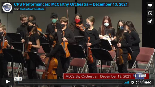 McCarthy Middle School Orchestra 2021 Holiday Concert