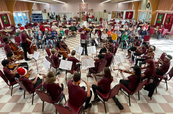 McCarthy Middle School Orchestra performs at the Chelmsford Senior Center