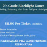 McCarthy Middle School 7th Grade Blacklight Dance