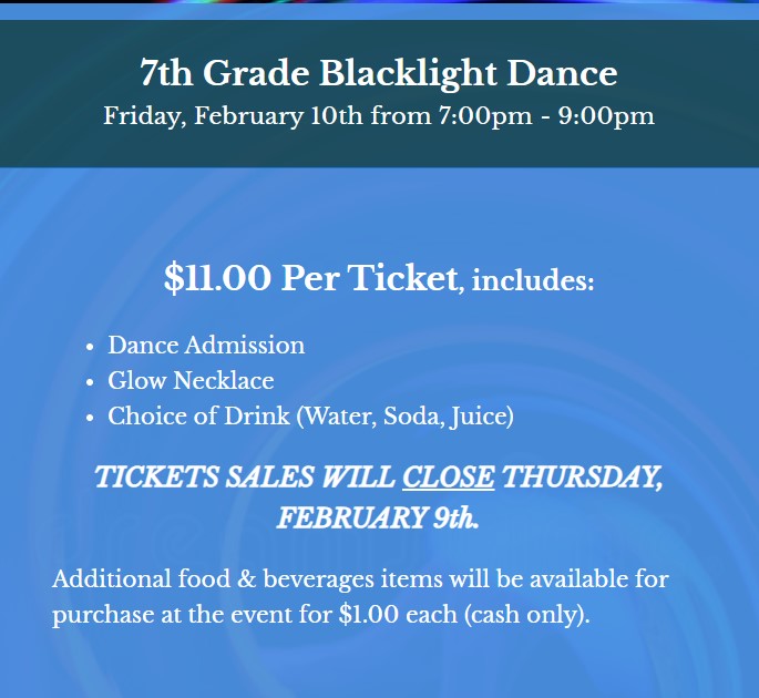 Grade 7 Blacklight Dance image