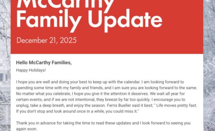 McCarthy Family Update - December 21, 2025