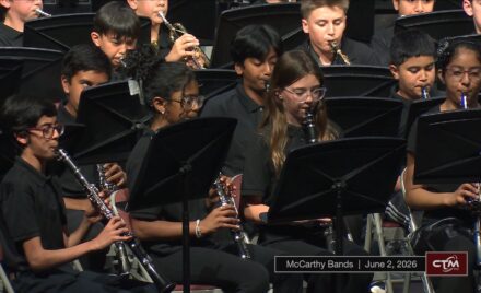 The McCarthy Middle School Band held its Spring Concert in the Carl J. Rondina Performing Arts Center at Chelmsford High School on Tuesday, June 2, 2026.