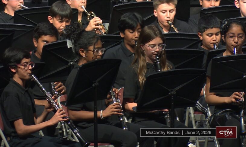 The McCarthy Middle School Band held its Spring Concert in the Carl J. Rondina Performing Arts Center at Chelmsford High School on Tuesday, June 2, 2026.