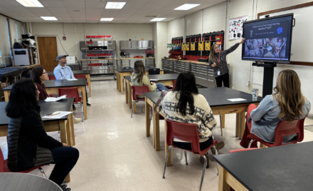 Parents and guardians of McCarthy Middle School 8th grade students attend a parent-curriculum night open house on Tuesday, Sept. 22, 2026.