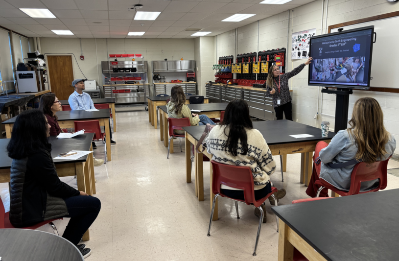 Parents and guardians of McCarthy Middle School 8th grade students attend a parent-curriculum night open house on Tuesday, Sept. 22, 2026.