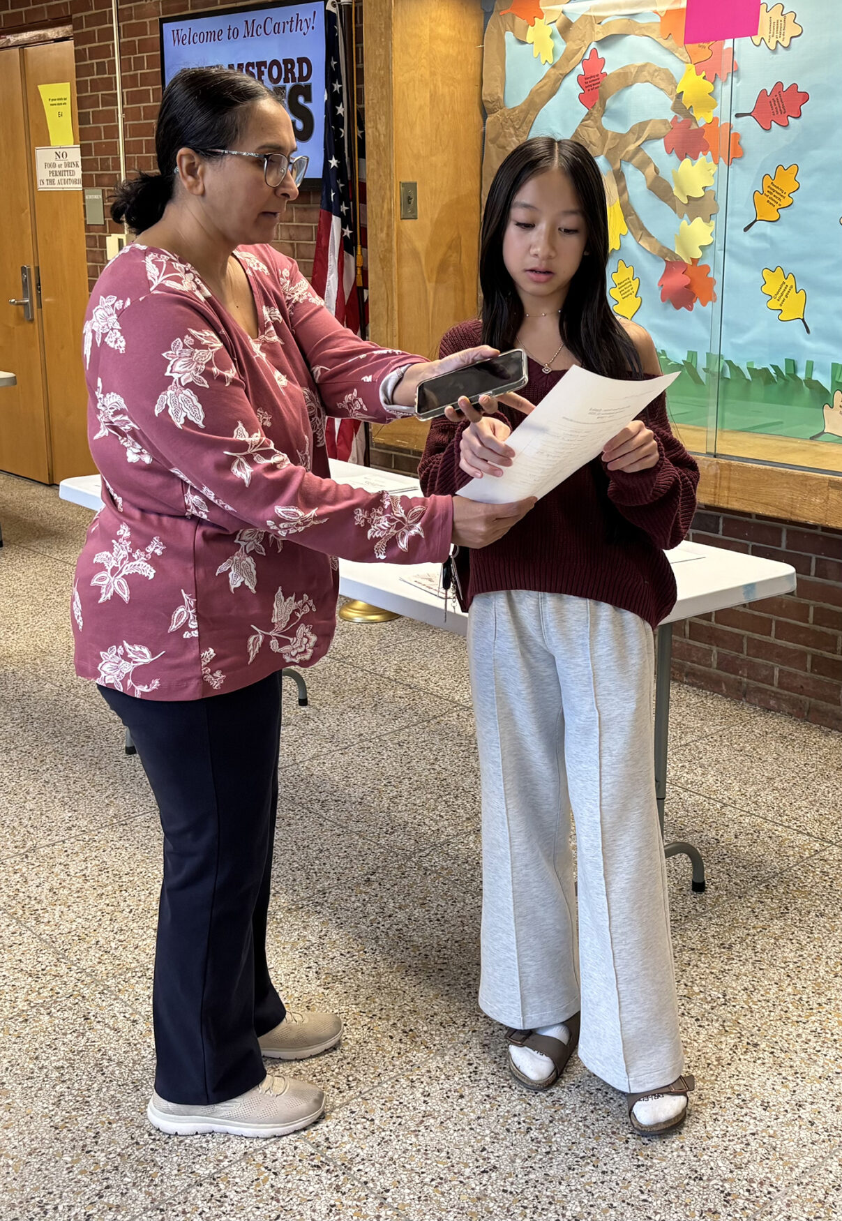 McCarthy 8th Grade Open House Student Ambassadors for McCarthy Middle School help parents and guardians find their way around the school during the parent-curriculum night open house on Tuesday, Sept. 22.