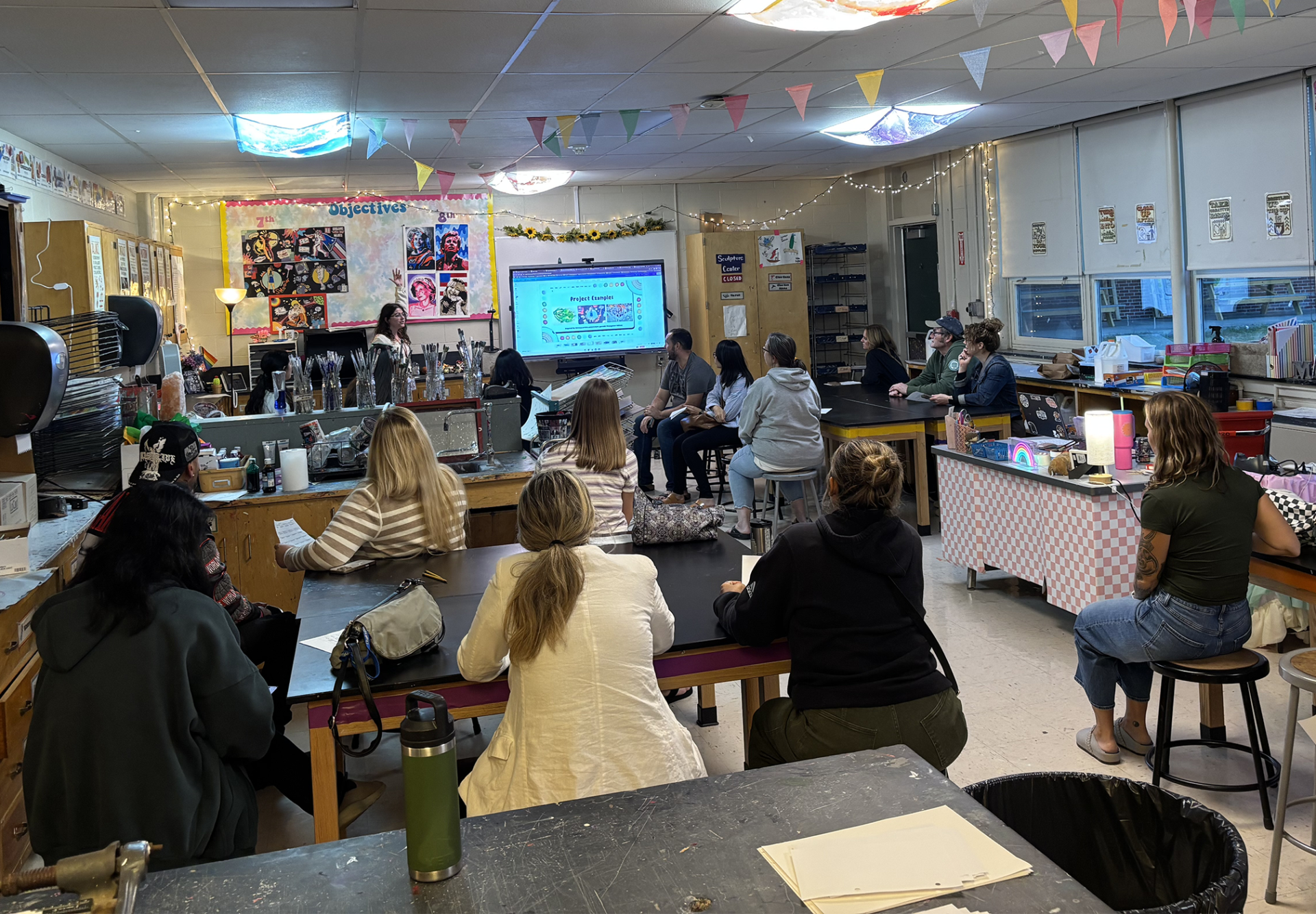 Parents and guardians of McCarthy Middle School 7th grade students attend a parent-curriculum night open house on Thursday, Sept. 24, 2026.