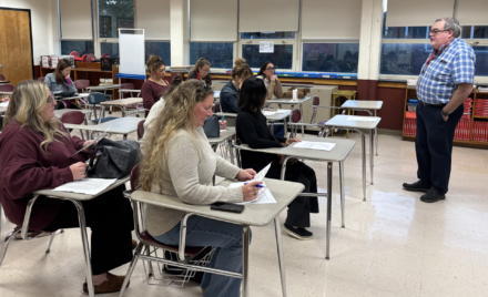 Parents and guardians of McCarthy Middle School 7th grade students attend a parent-curriculum night open house on Thursday, Sept. 24, 2026.
