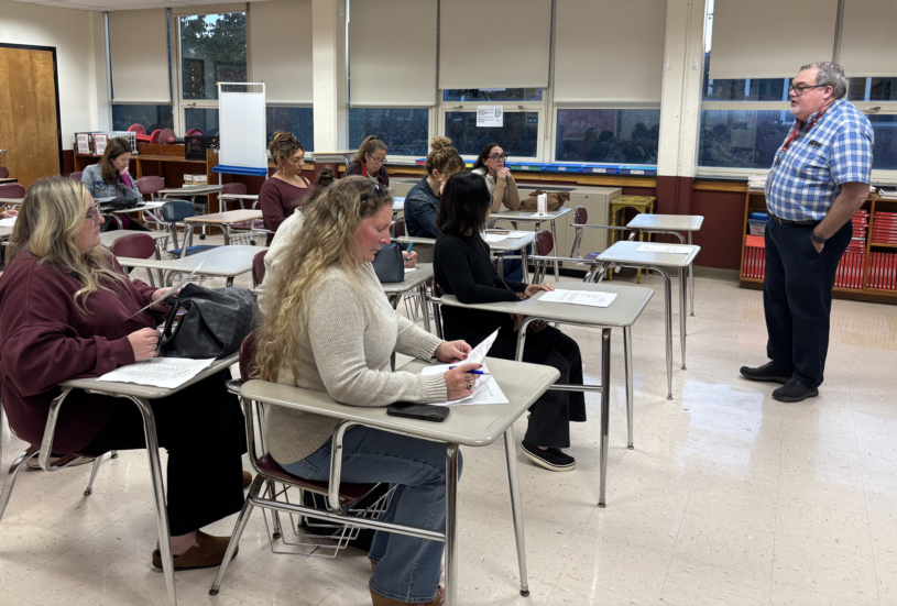 Parents and guardians of McCarthy Middle School 7th grade students attend a parent-curriculum night open house on Thursday, Sept. 24, 2026.